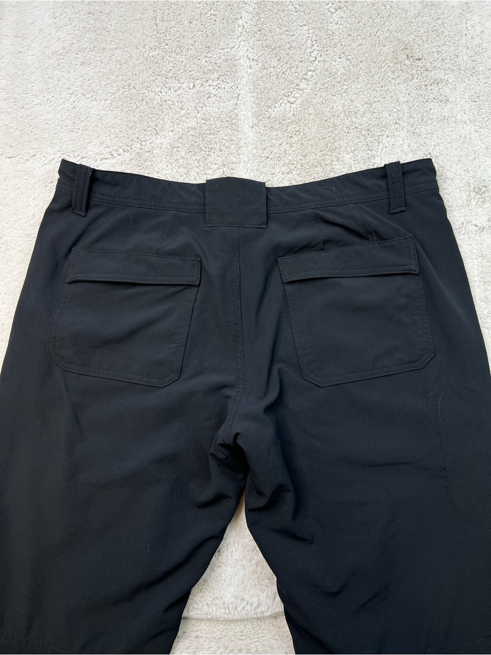 Eddie Bauer Pants Men 38x30 Black Hiking Cargo Fleece Lined Outdoors Outerwear - Picture 7 of 9